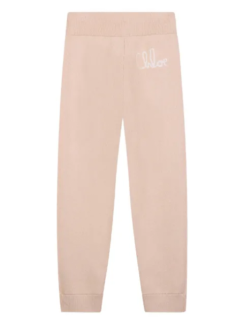 Chloé Kids logo-embroidered track pants