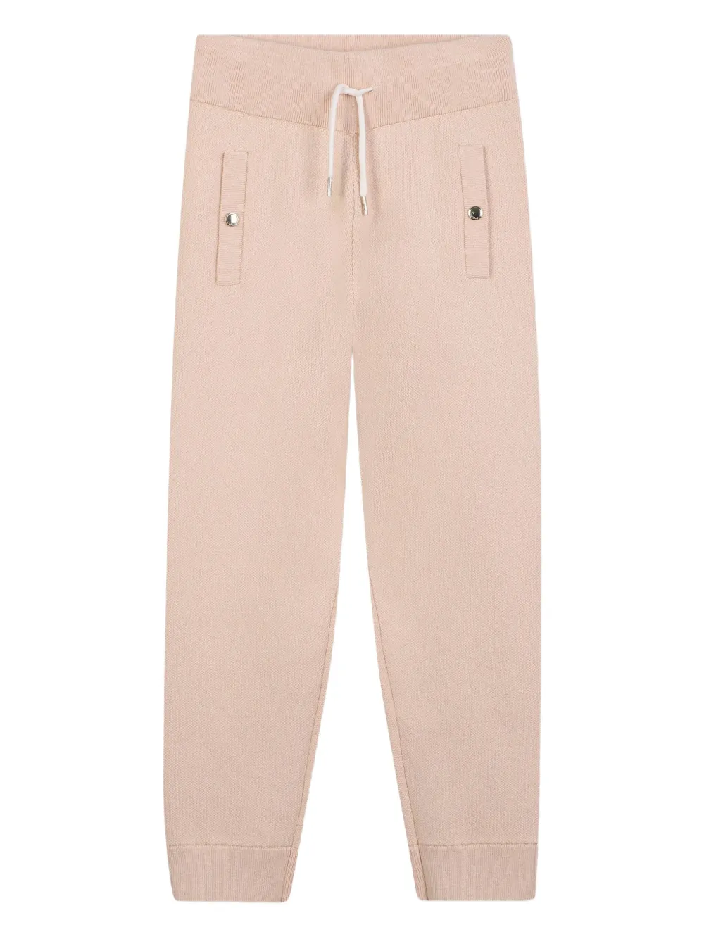 Chloé Kids Trainingsbroek met geborduurd logo Beige