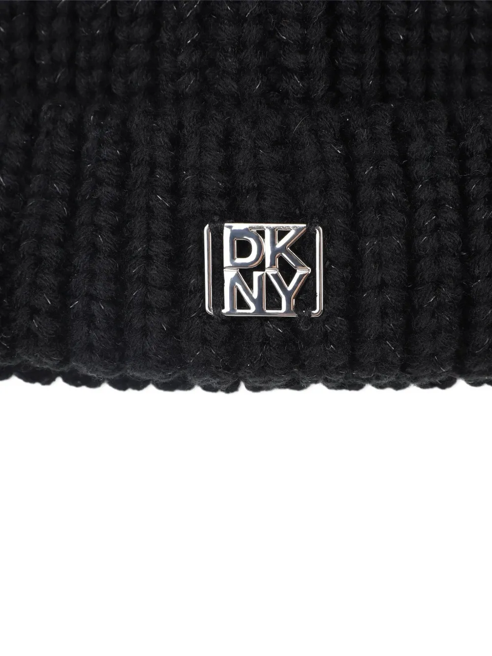 Dkny Kids Ribgebreide muts Zwart