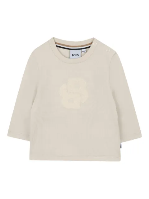 BOSS Kidswear logo-embroidered long-sleeve T-shirt