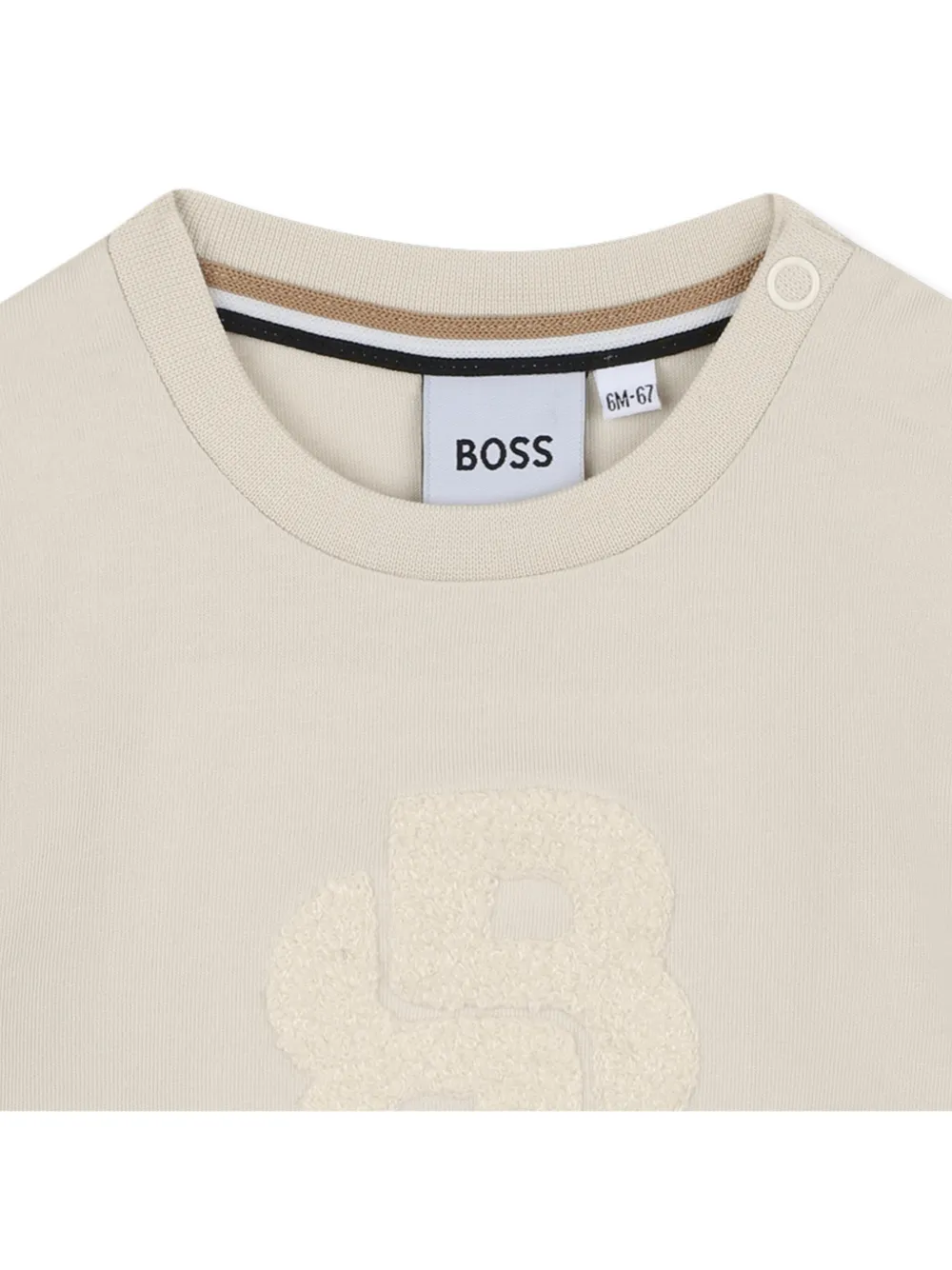 BOSS Kidswear T-shirt met lange mouwen Beige