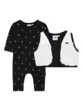 BOSS Kidswear polka-dot long-sleeve jumpsuit (set of two) - Black