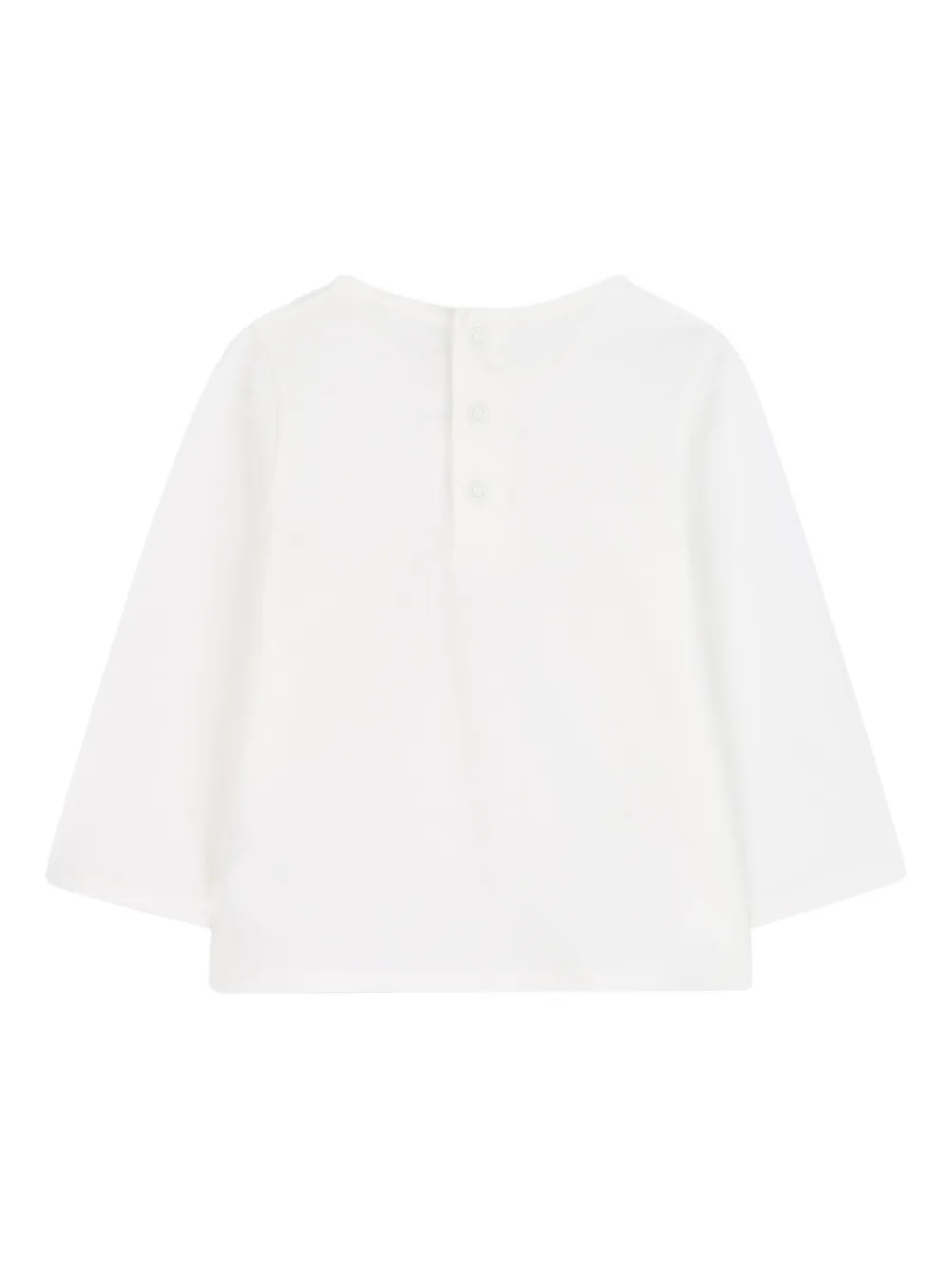 Chloé Kids Top met geborduurd logo en lange mouwen Wit