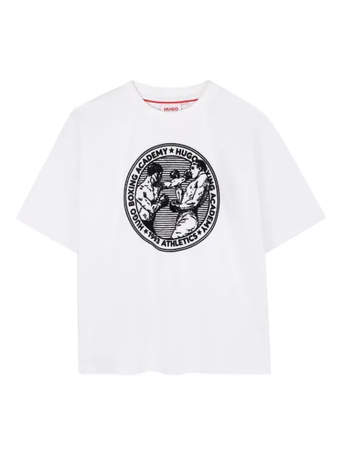 HUGO KIDS Boxing Academy-print T-shirt