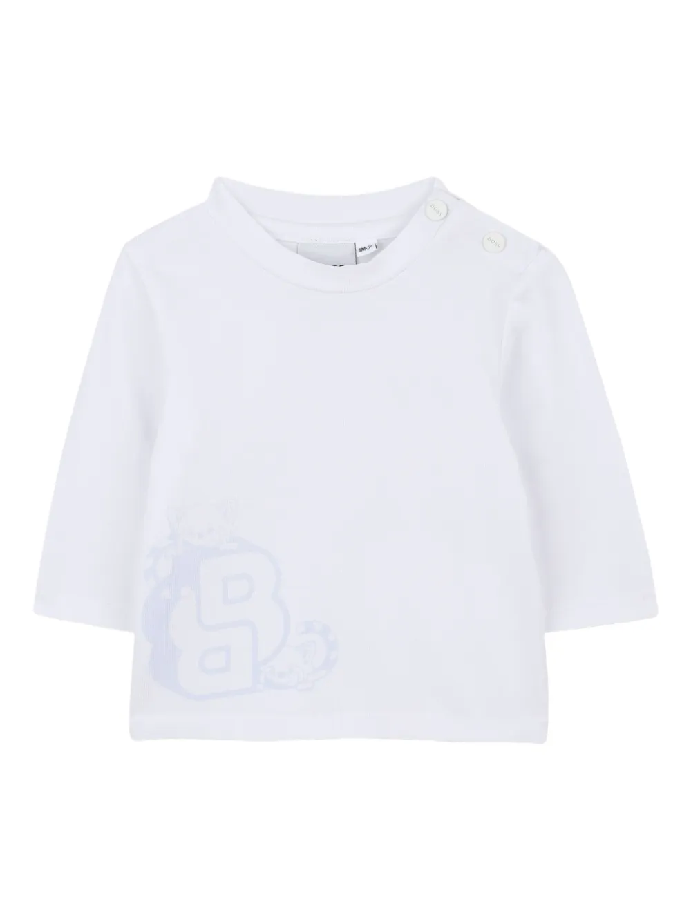 BOSS Kidswear T-shirt a maniche lunghe - Bianco