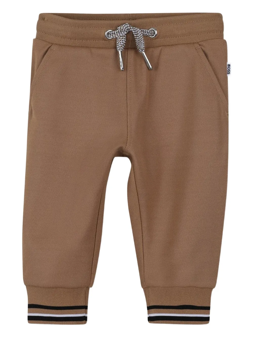 BOSS Kidswear Trainingspak met capuchon en rits Bruin
