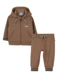 BOSS Kidswear hooded zip-up tracksuit - Brown