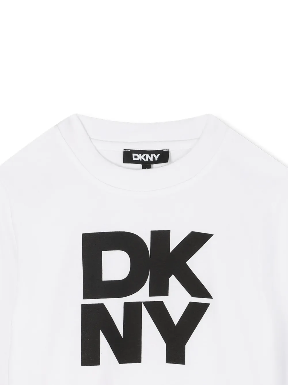 Dkny Kids T-shirt met logoprint en lange mouwen Wit