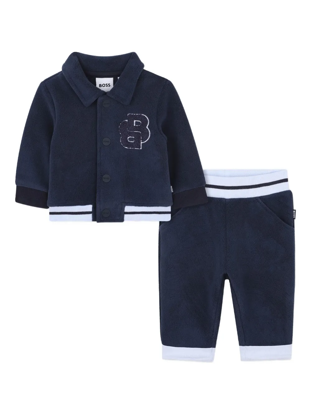 BOSS Kidswear Trainingspak met fleece voering Blauw