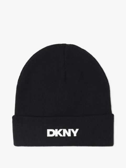 Dkny Kids logo-appliqué beanie hat