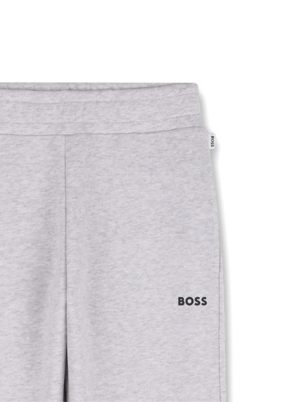 BOSS Kidswear Trainingsbroek met elastische tailleband en logo Grijs