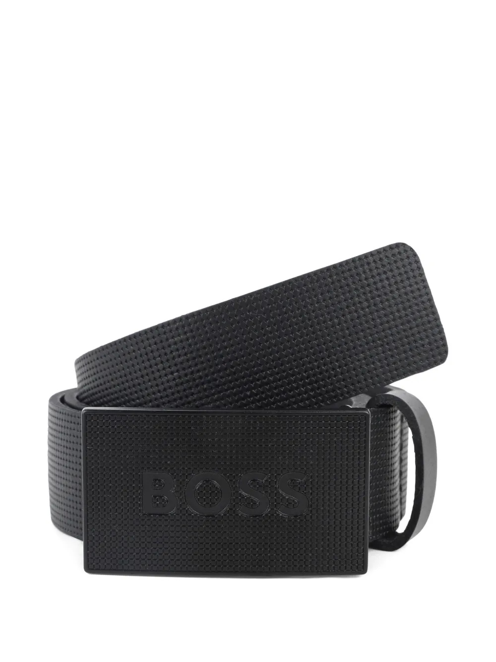 BOSS Kidswear Riem met logogesp Zwart