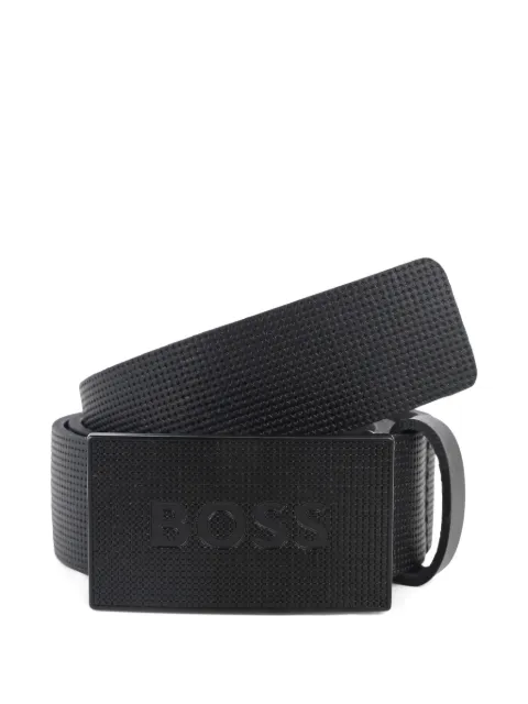 BOSS Kidswear logo-buckle belt