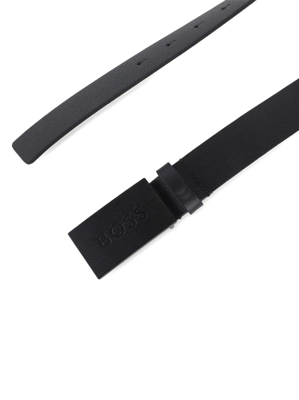 BOSS Kidswear Riem met logogesp Zwart