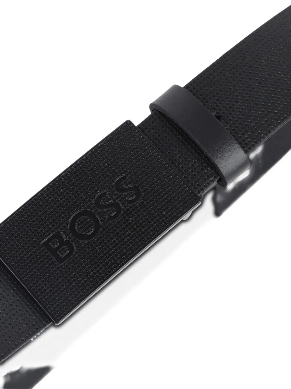 BOSS Kidswear Riem met logogesp Zwart