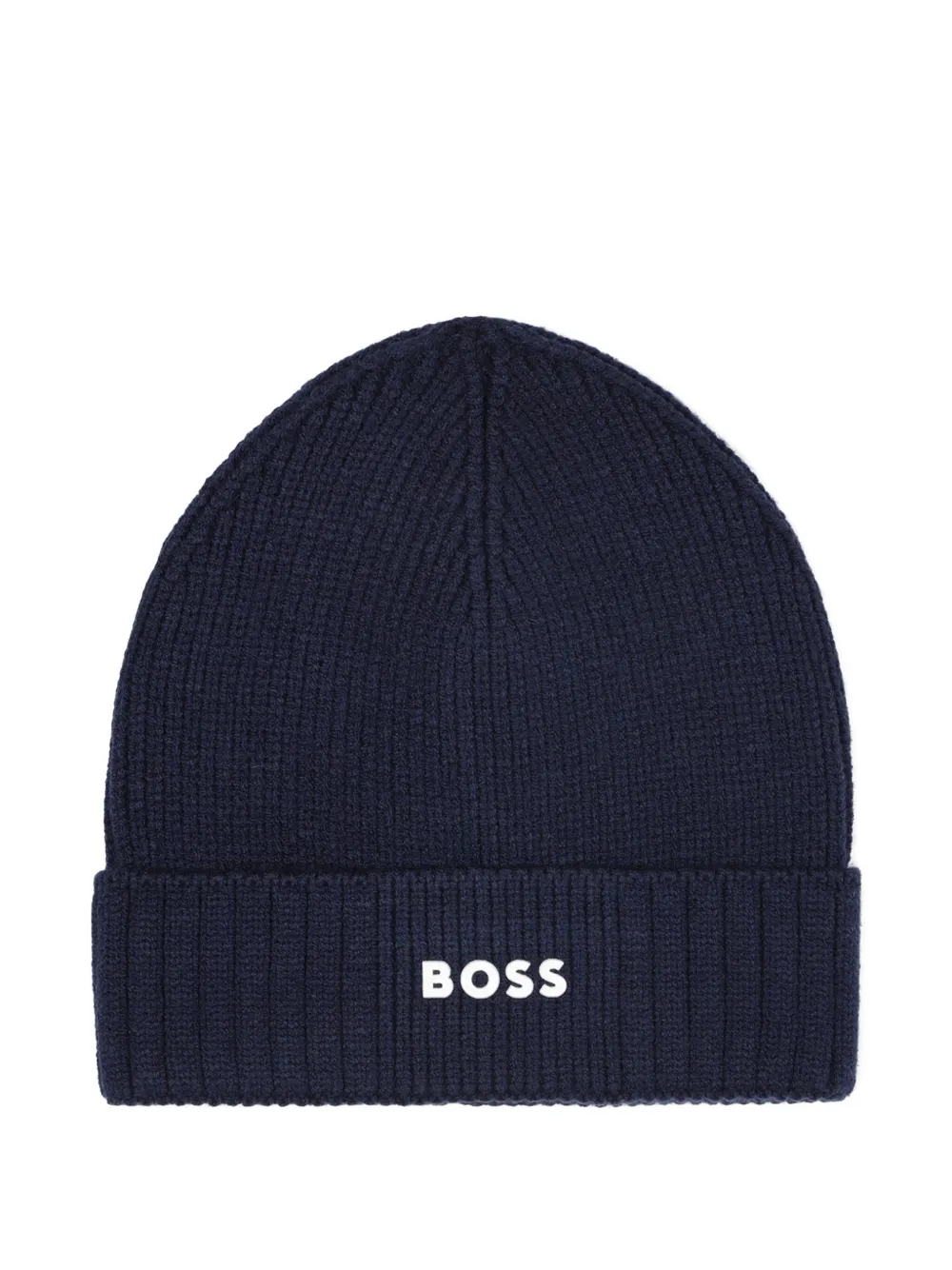 BOSS Kidswear Ribgebreide muts Blauw