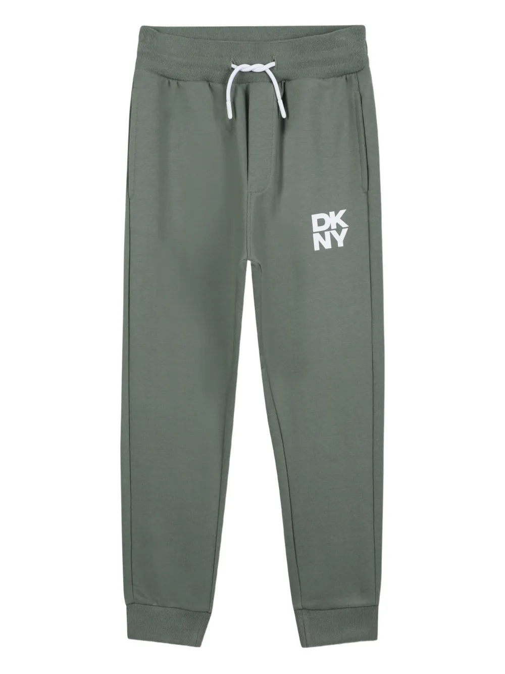 Dkny Kids Trainingsbroek met geribbelde enkels Groen