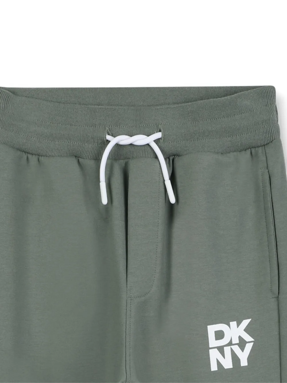 Dkny Kids Trainingsbroek met geribbelde enkels Groen