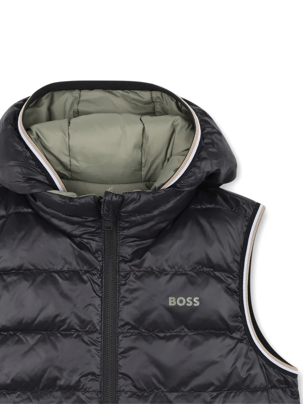 BOSS Kidswear Bodywarmer met capuchon Zwart