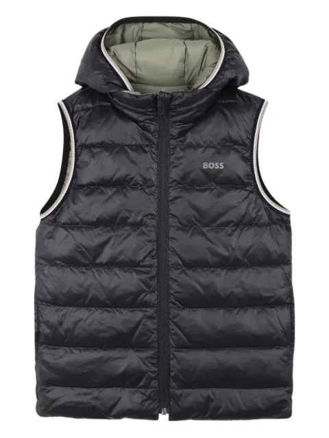 BOSS Kidswear hooded puffer vest