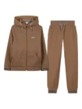 BOSS Kidswear hooded zip-up tracksuit set - Brown