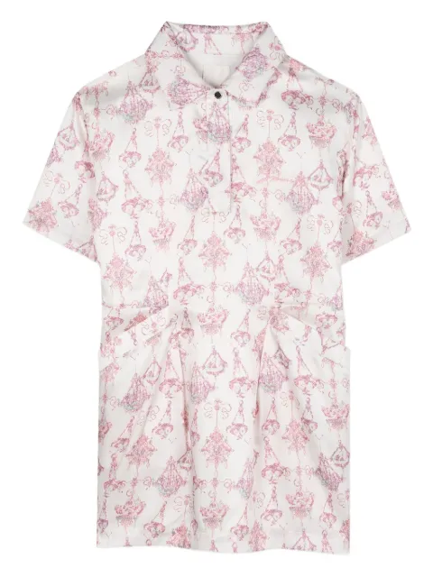 Givenchy Kids قميص طويل بأكمام قصيرة وبطبعة زهور