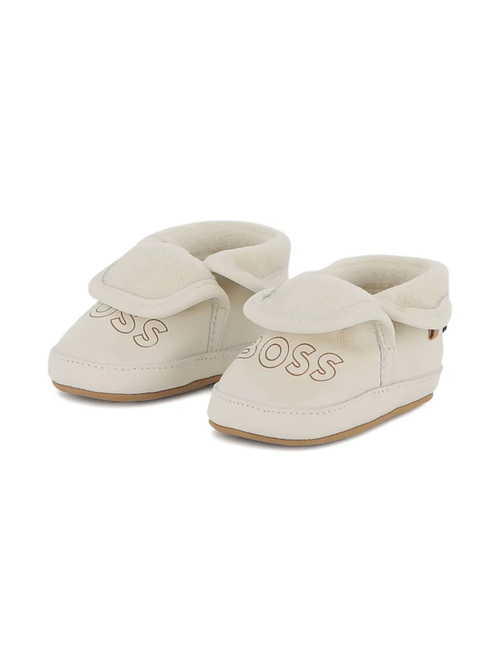 BOSS Kidswear Leren laarzen met lammy voering Wit