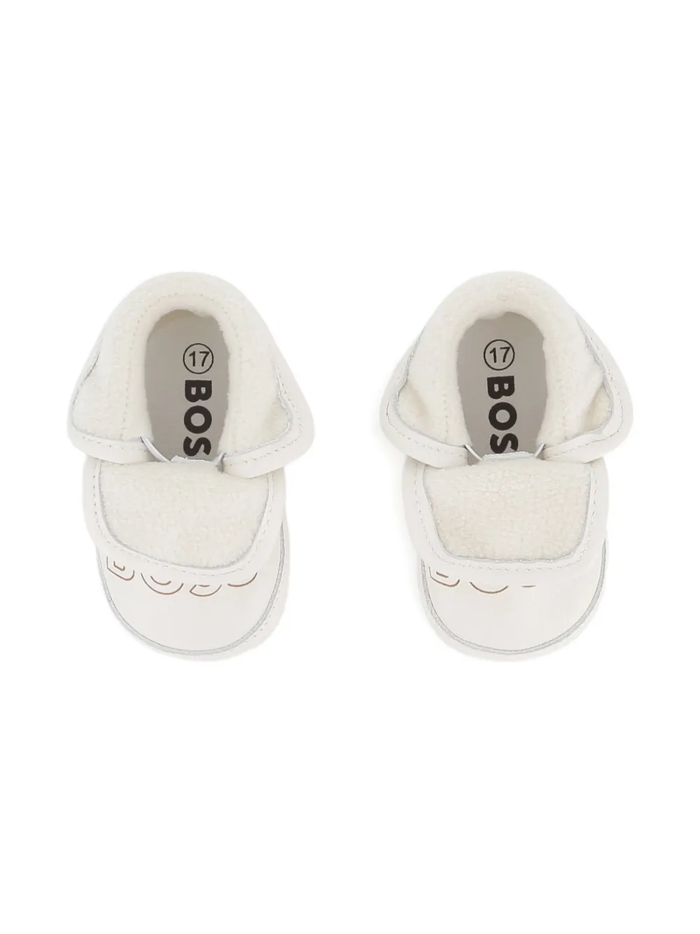 BOSS Kidswear Leren laarzen met lammy voering Wit