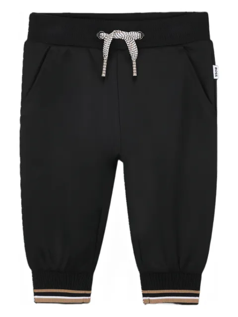 BOSS Kidswear ribbed-cuff drawstring trousers