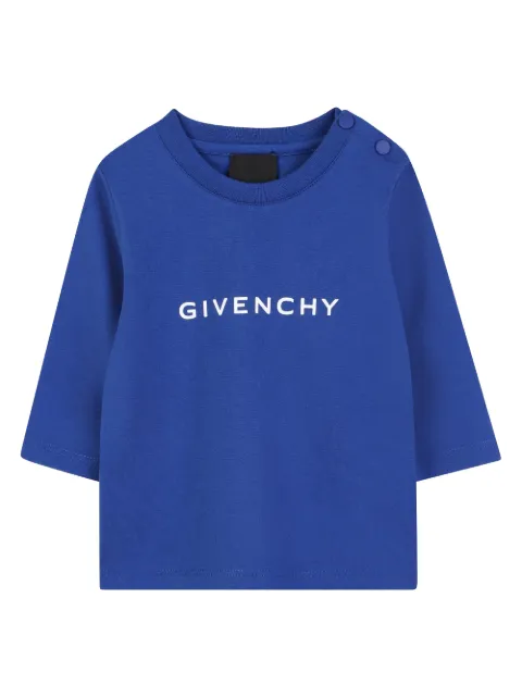 Givenchy Kids playera con logo estampado