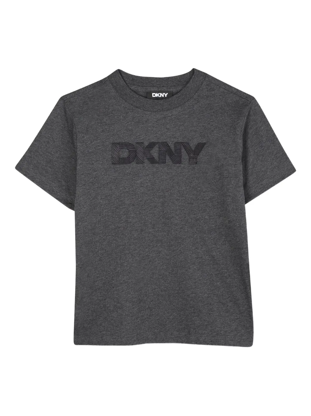 Dkny Kids' Logo-print T-shirt In Gray