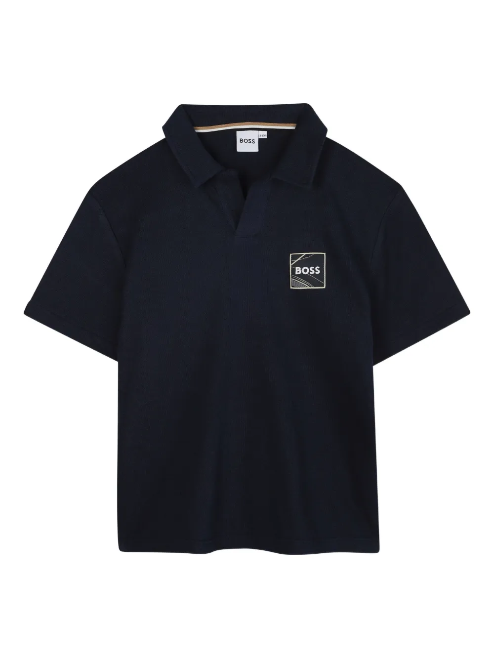 BOSS Kidswear Poloshirt met geborduurd logo Blauw