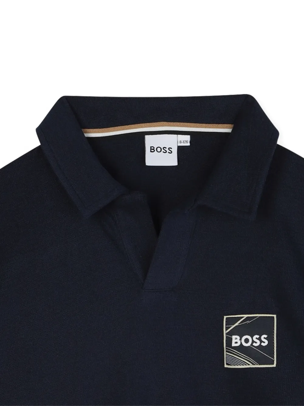 BOSS Kidswear Poloshirt met geborduurd logo Blauw