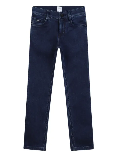 BOSS Kidswear logo-patch jeans