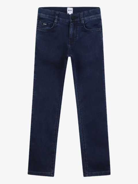 BOSS Kidswear logo-patch jeans