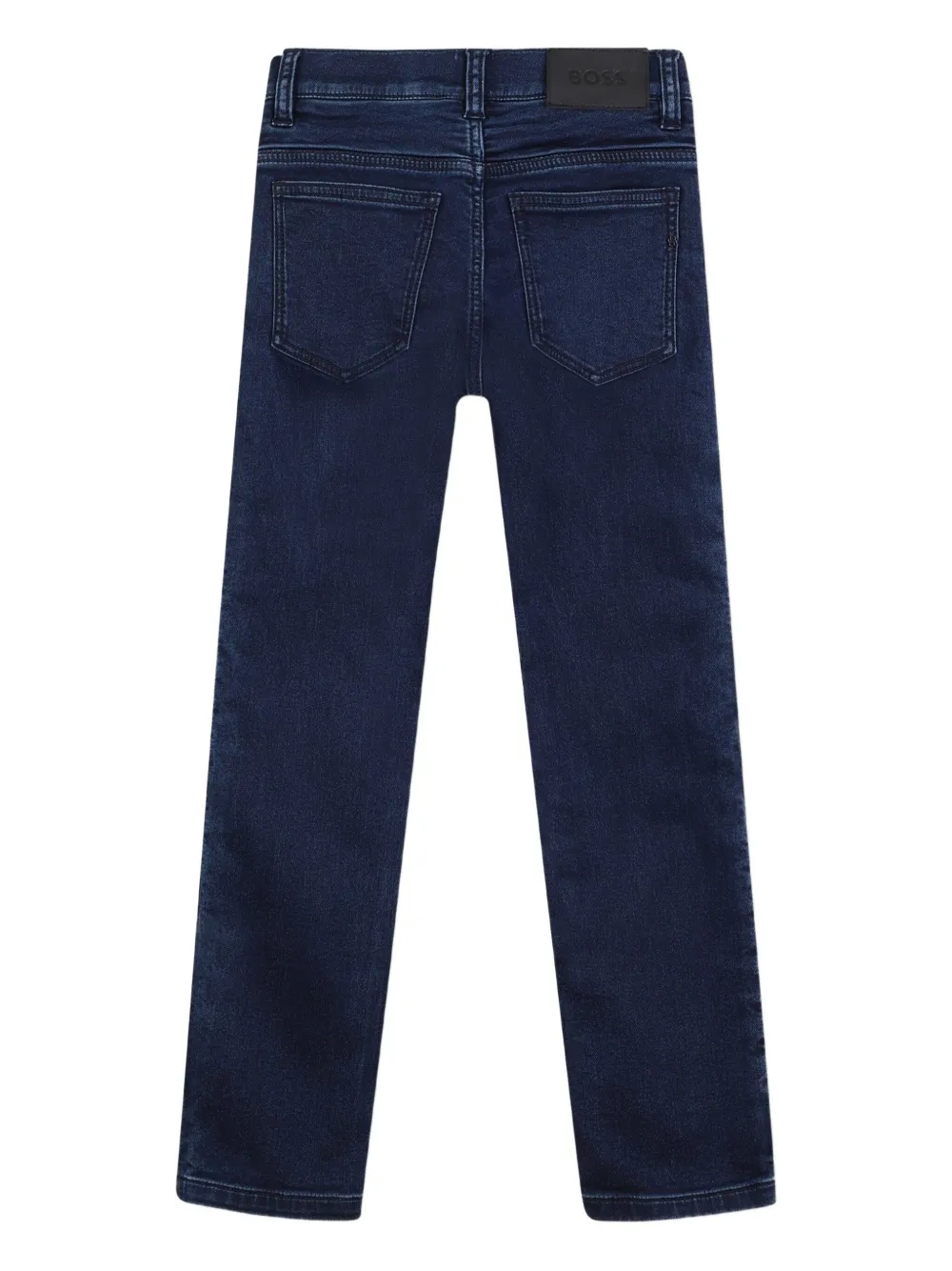 BOSS Kidswear Jeans met logopatch Blauw