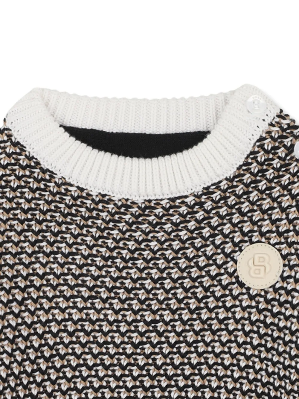 BOSS Kidswear Gebreide trui met textuur Zwart
