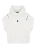 Dkny Kids zip-detailed turtleneck sweater - White