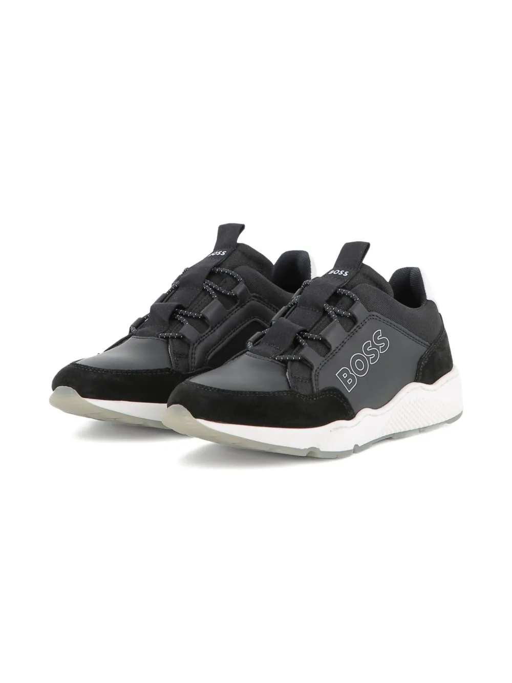BOSS Kidswear logo-embellished panelled sneakers Black