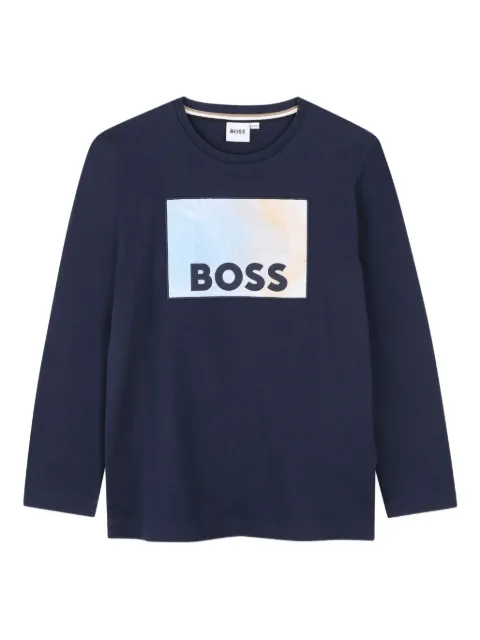 BOSS Kidswear logo-print long-sleeve T-shirt
