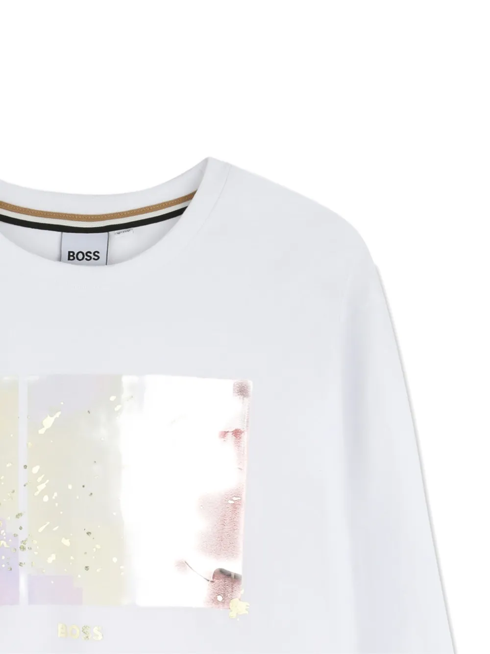 BOSS Kidswear T-shirt met grafische print Wit