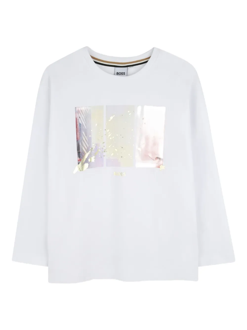 BOSS Kidswear T-shirt met grafische print Wit