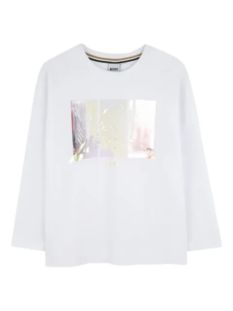 BOSS Kidswear graphic-print long-sleeve T-shirt