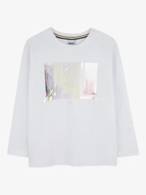 BOSS Kidswear graphic-print long-sleeve T-shirt