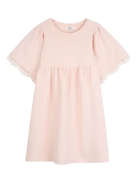 Chloé Kids فستان قطن عضوي