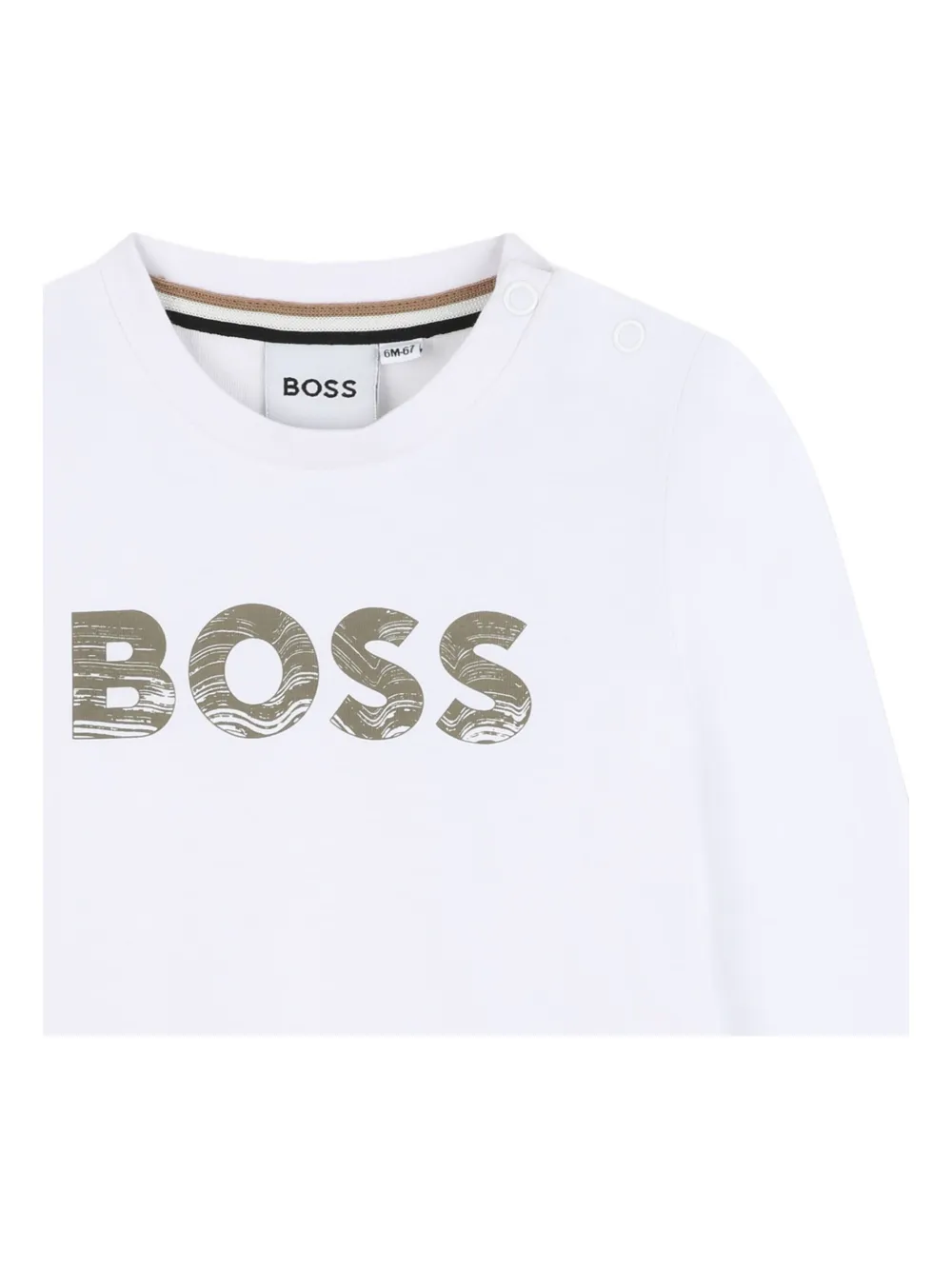 BOSS Kidswear T-shirt met logoprint Wit