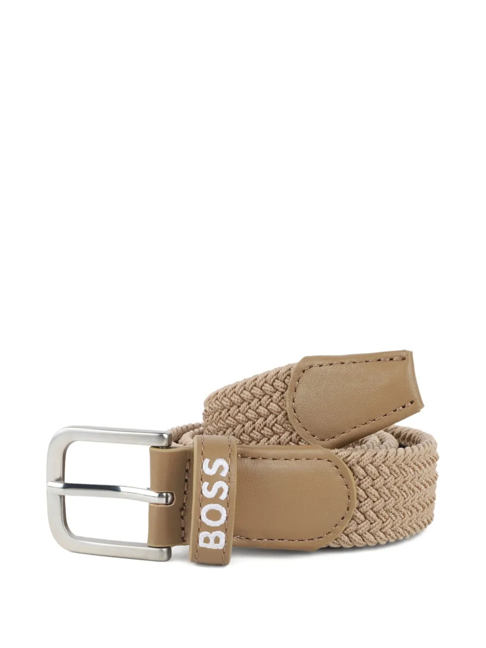 BOSS Kidswear Geweven riem Beige