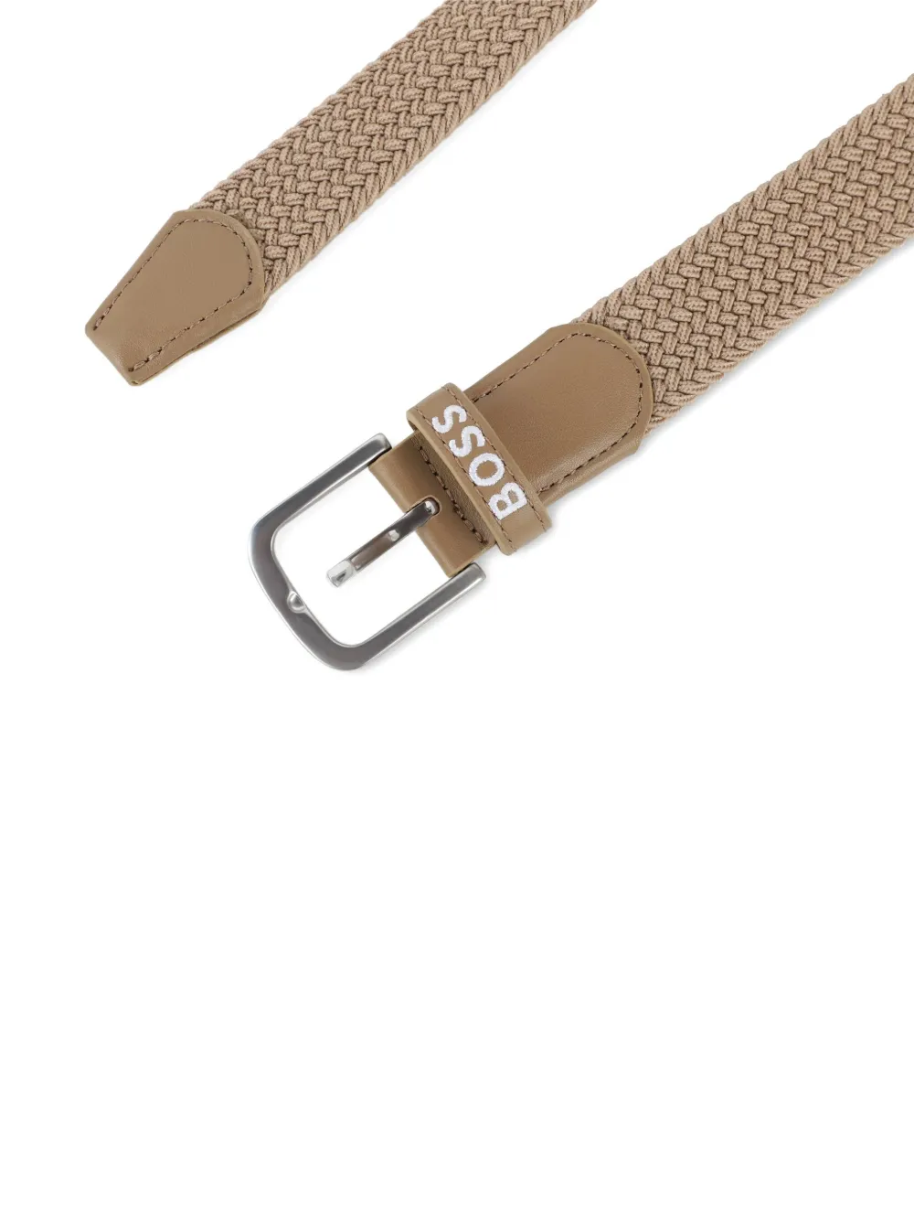 BOSS Kidswear Geweven riem Beige