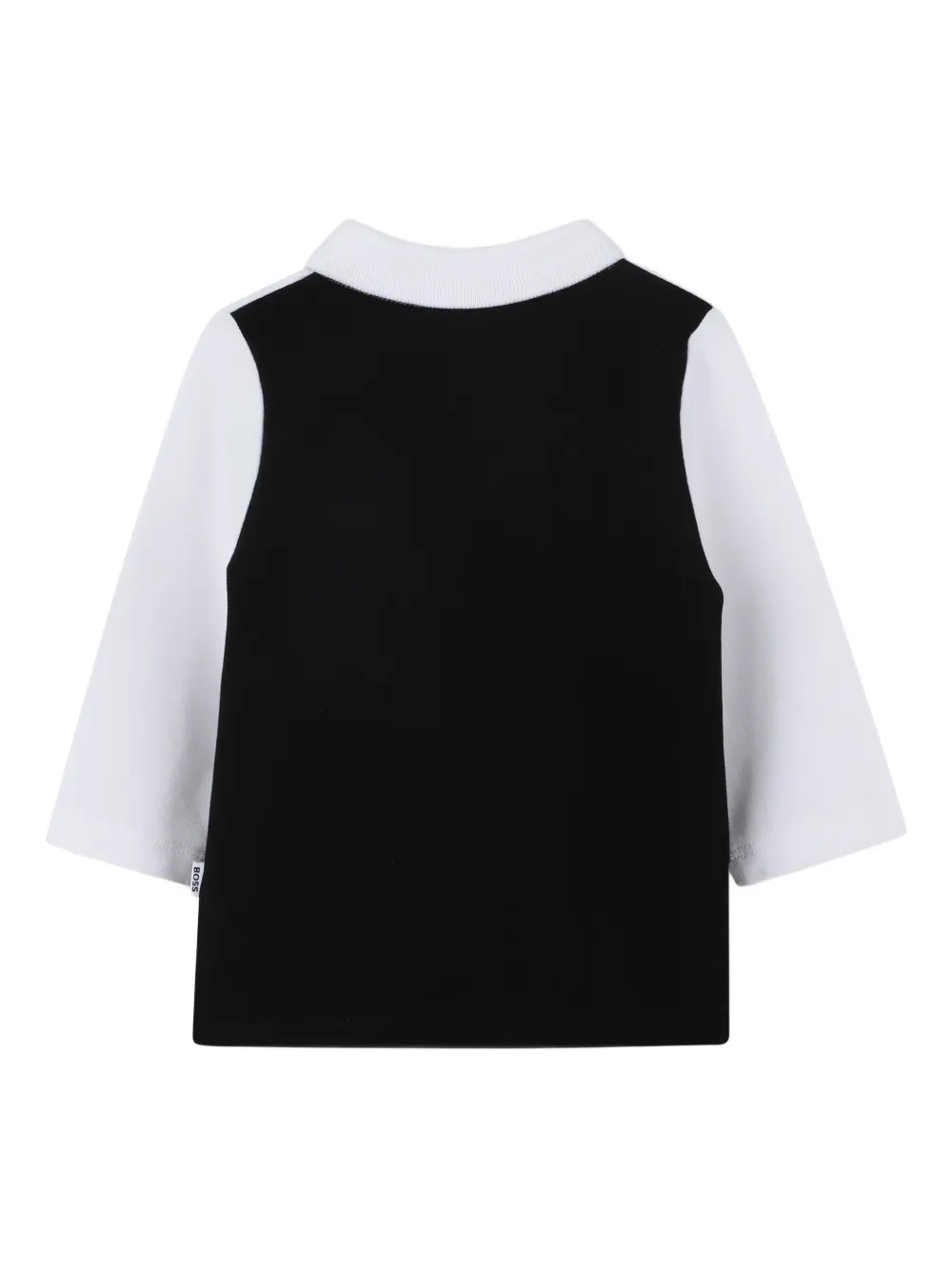 BOSS Kidswear Poloshirt met colourblocking - Wit