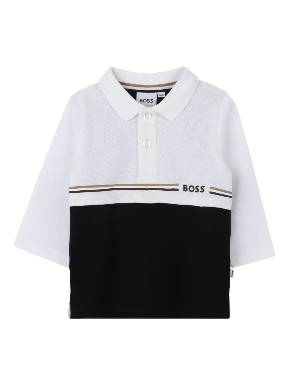 BOSS Kidswear colour-block polo shirt | White | Image 1